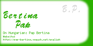bertina pap business card